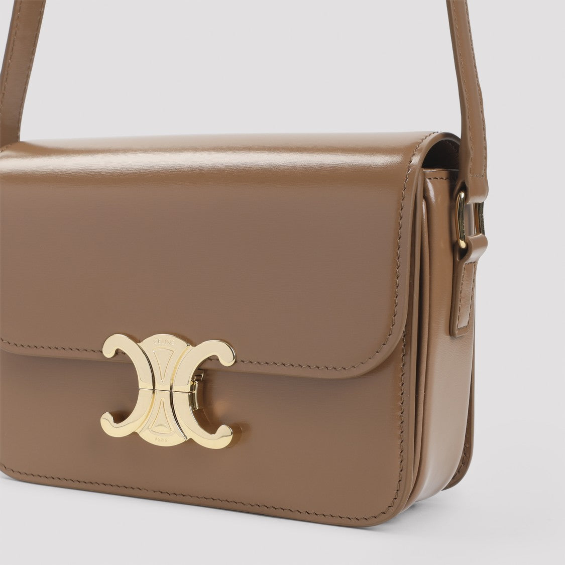 Celine Shoulder Bag With Logo-Shaped Buckle