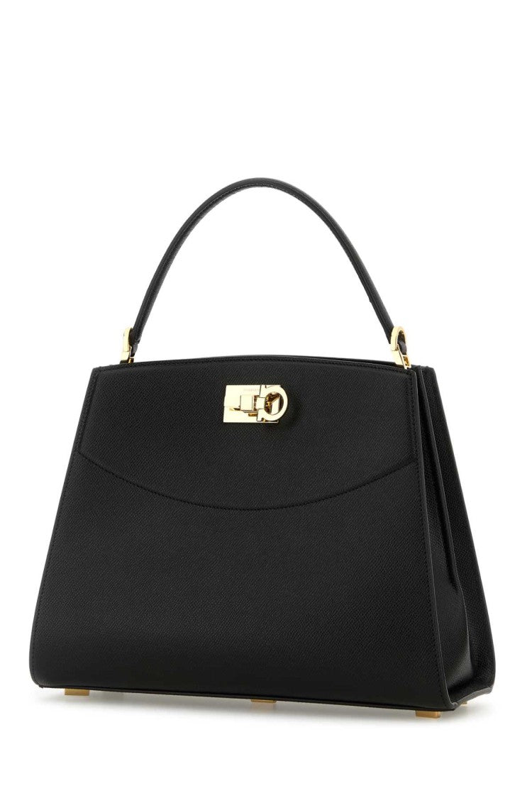 Salvatore Ferragamo Black Leather Handbag