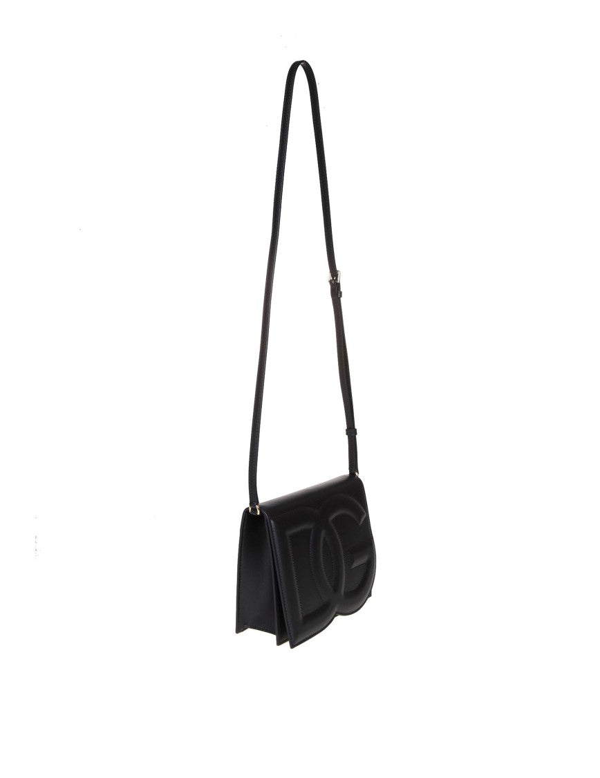 Dolce & Gabbana Crossbody Bag In Leather With Logo