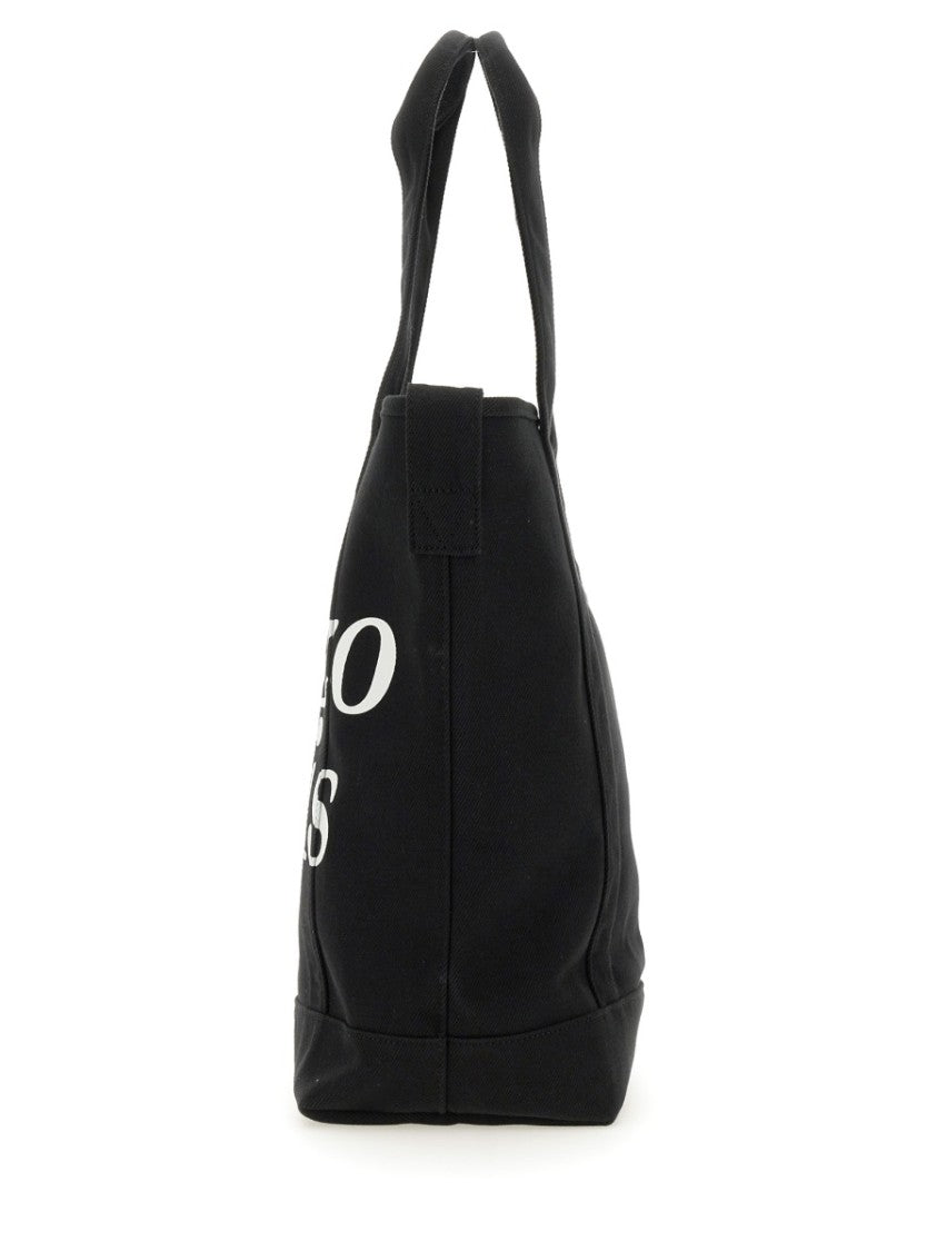 Kenzo Structured Black Leather Handbag With Dual Handles