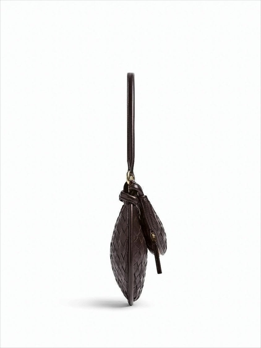 Bottega Veneta Woven Lambskin Crescent Shoulder Bag