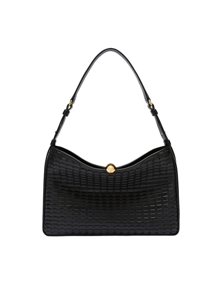 Furla Sfera Soft L Leather Shoulder Bag, Black