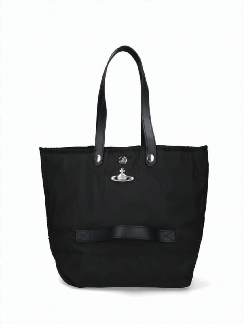 Vivienne Westwood Sleek Rectangular Shoulder Bag With Leather Handles