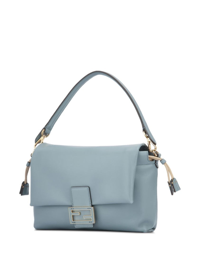 Fendi Medium Mercury Blue Nappa Leather Baguette Bag
