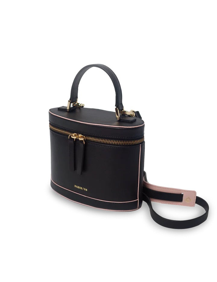 Paris64 Structured Cowhide Leather Handbag With Adjustable Strap