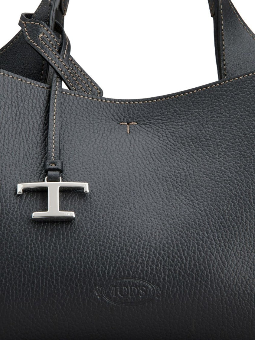 Tod's Grained Leather Tote Bag With Debossed Logo