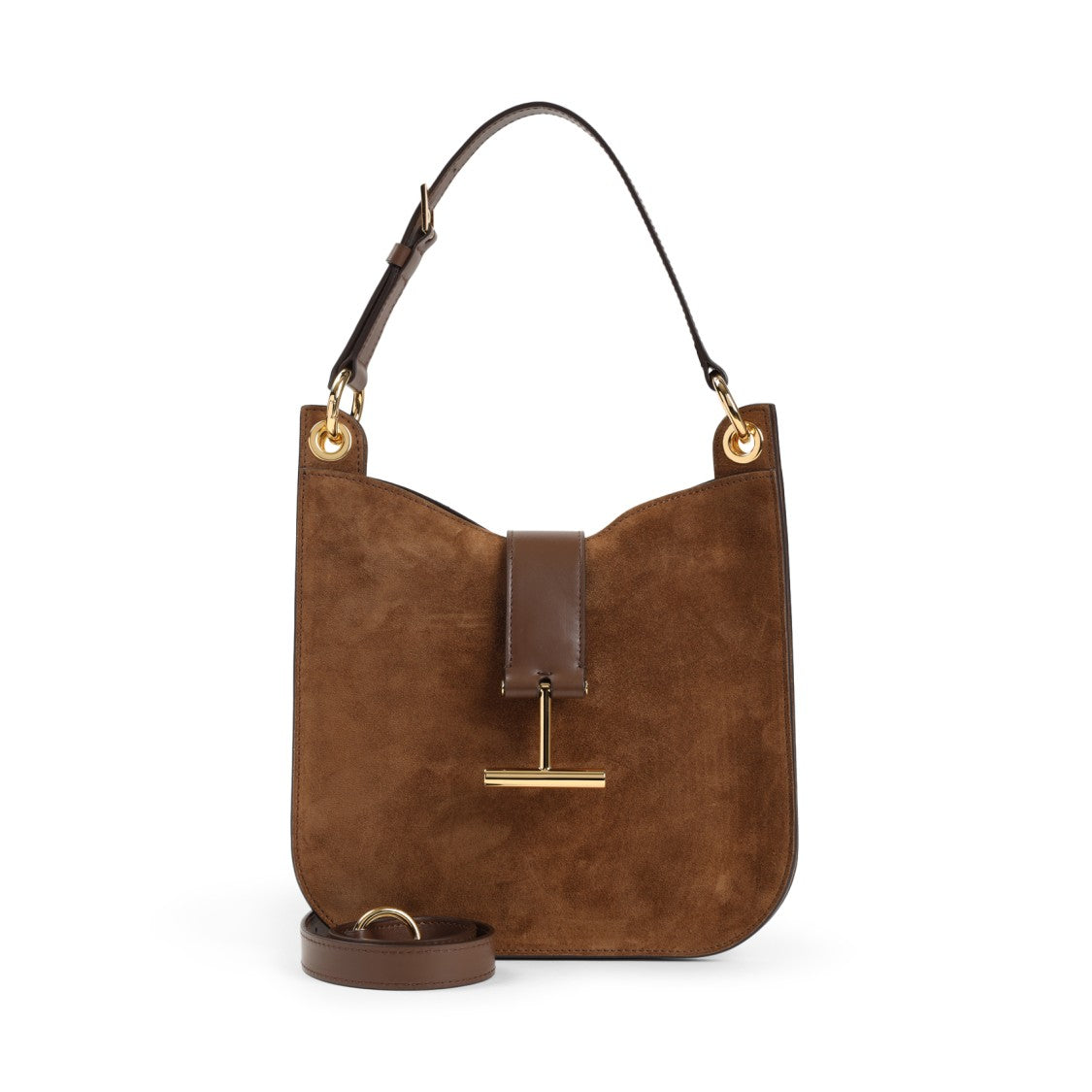 Tom Ford Brown Calf Leather Shoulder Bag
