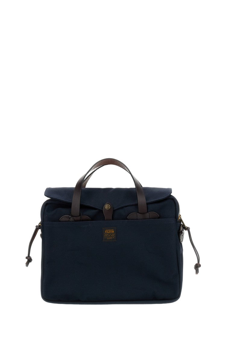 Filson Navy Cotton Twill Briefcase