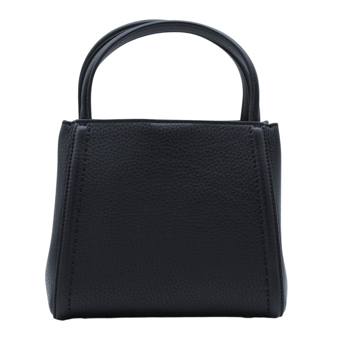 Valentino Garavani Trapezoidal Small Handbag In Textured Black Leather