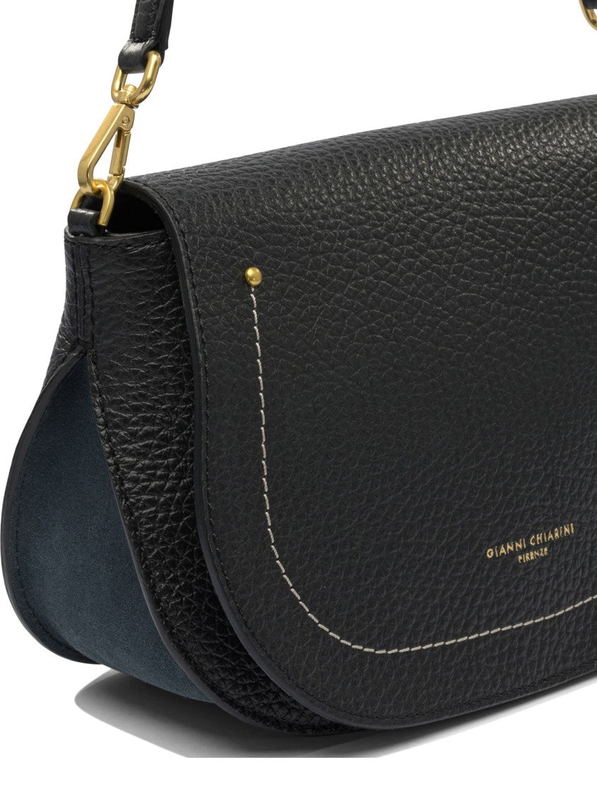 Gianni Chiarini Black Leather Shoulder Bag