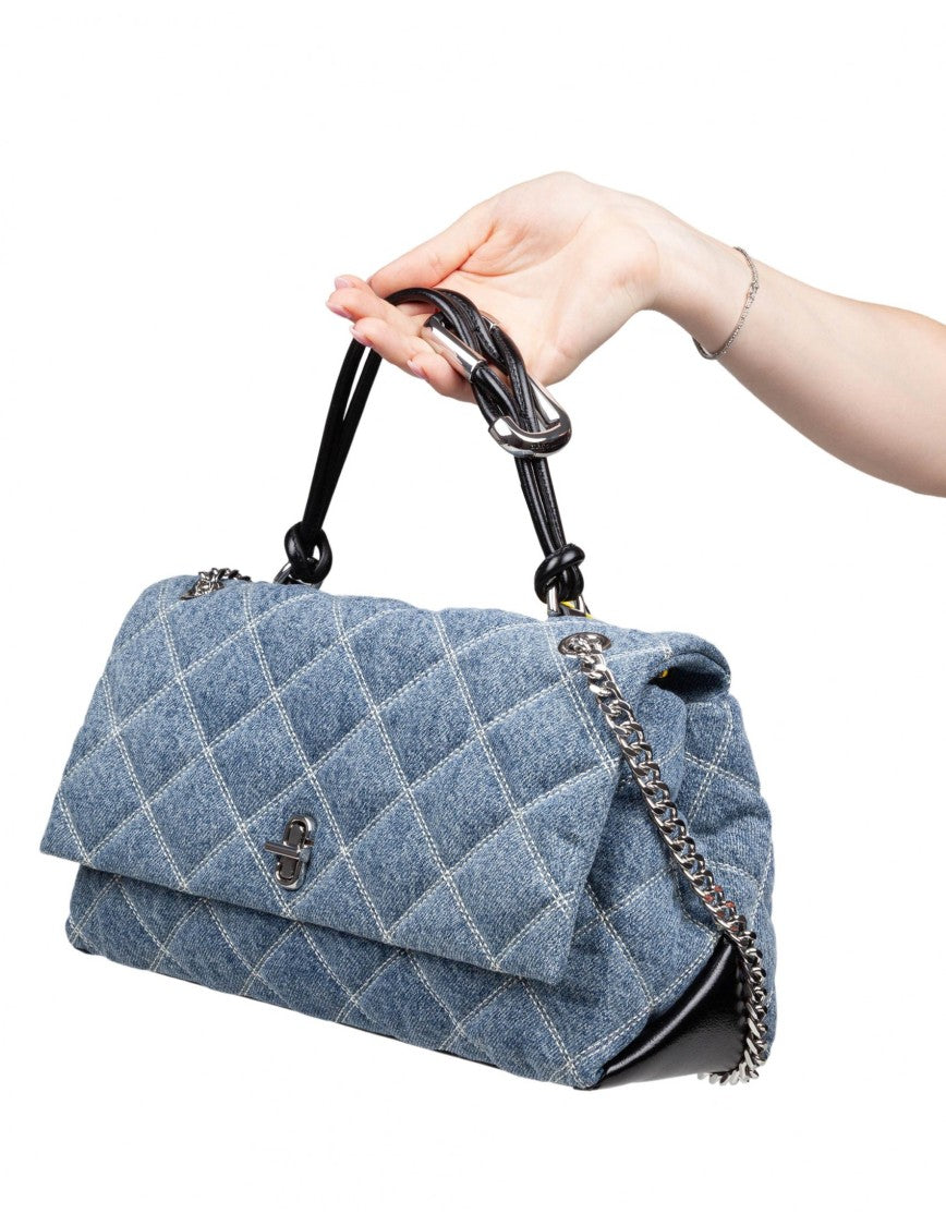 Marc Jacobs The Dual Chain Quilted Denim Handbag