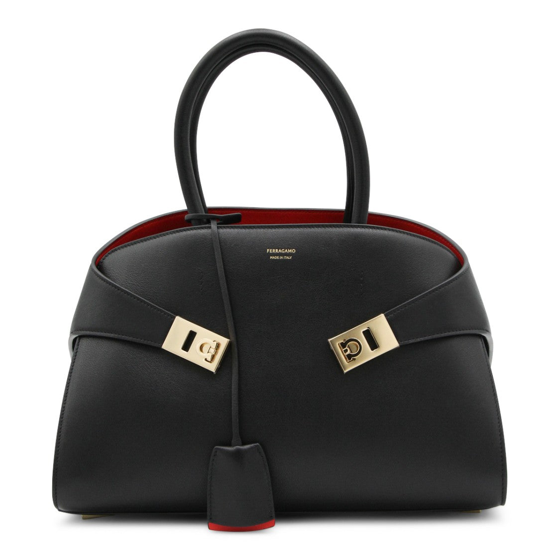 Ferragamo Black Leather Hug S Shoulder Bag
