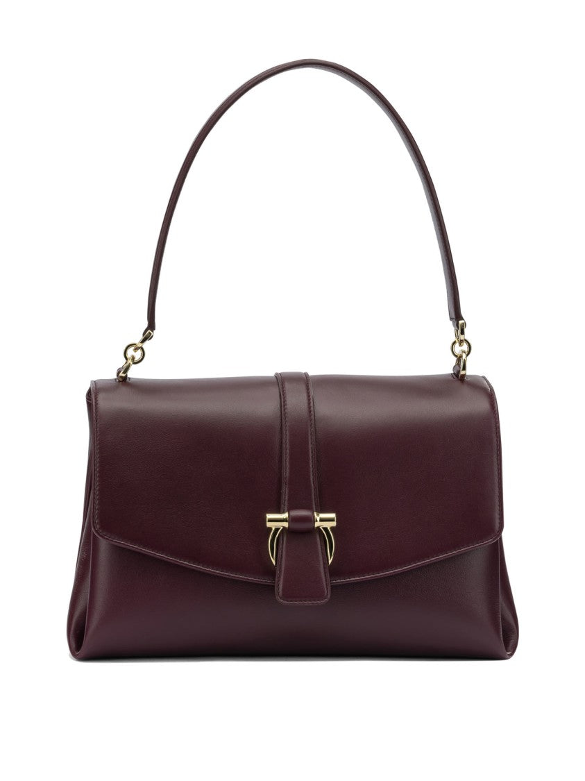 Ferragamo Compact Burgundy Leather Handbag
