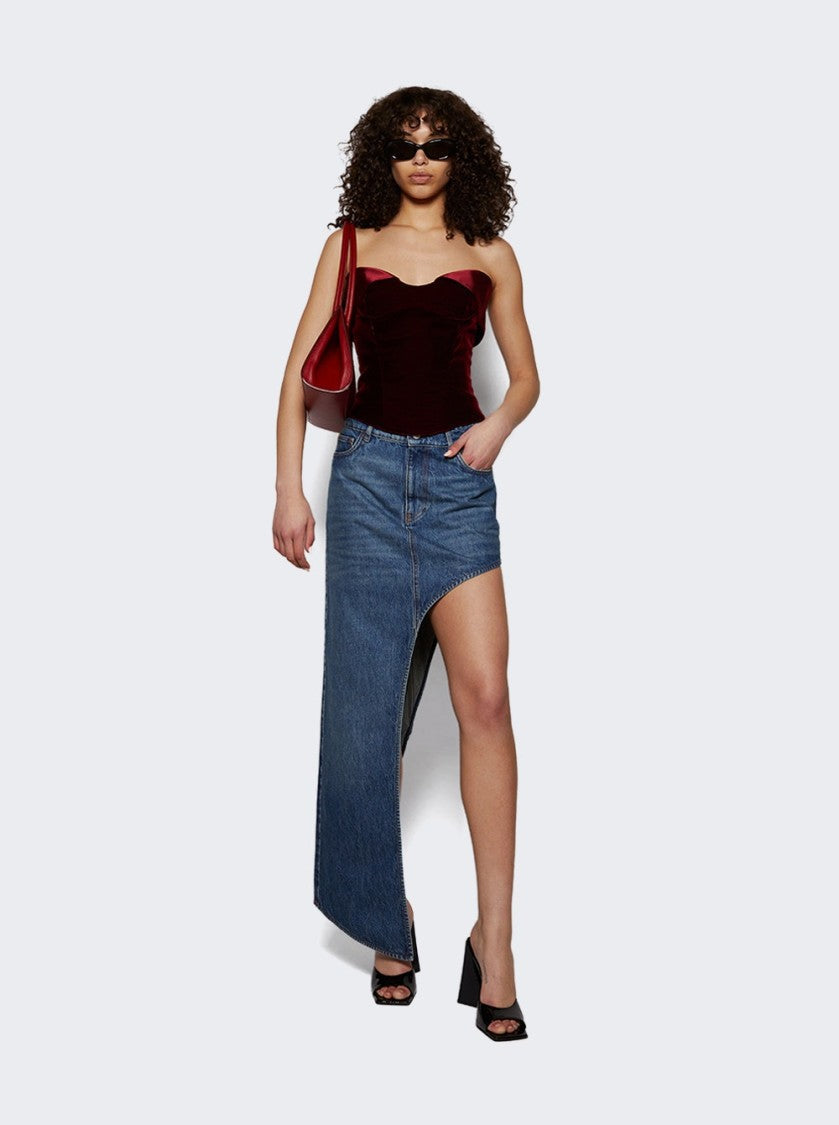 Mugler Grained Fang Bag Red