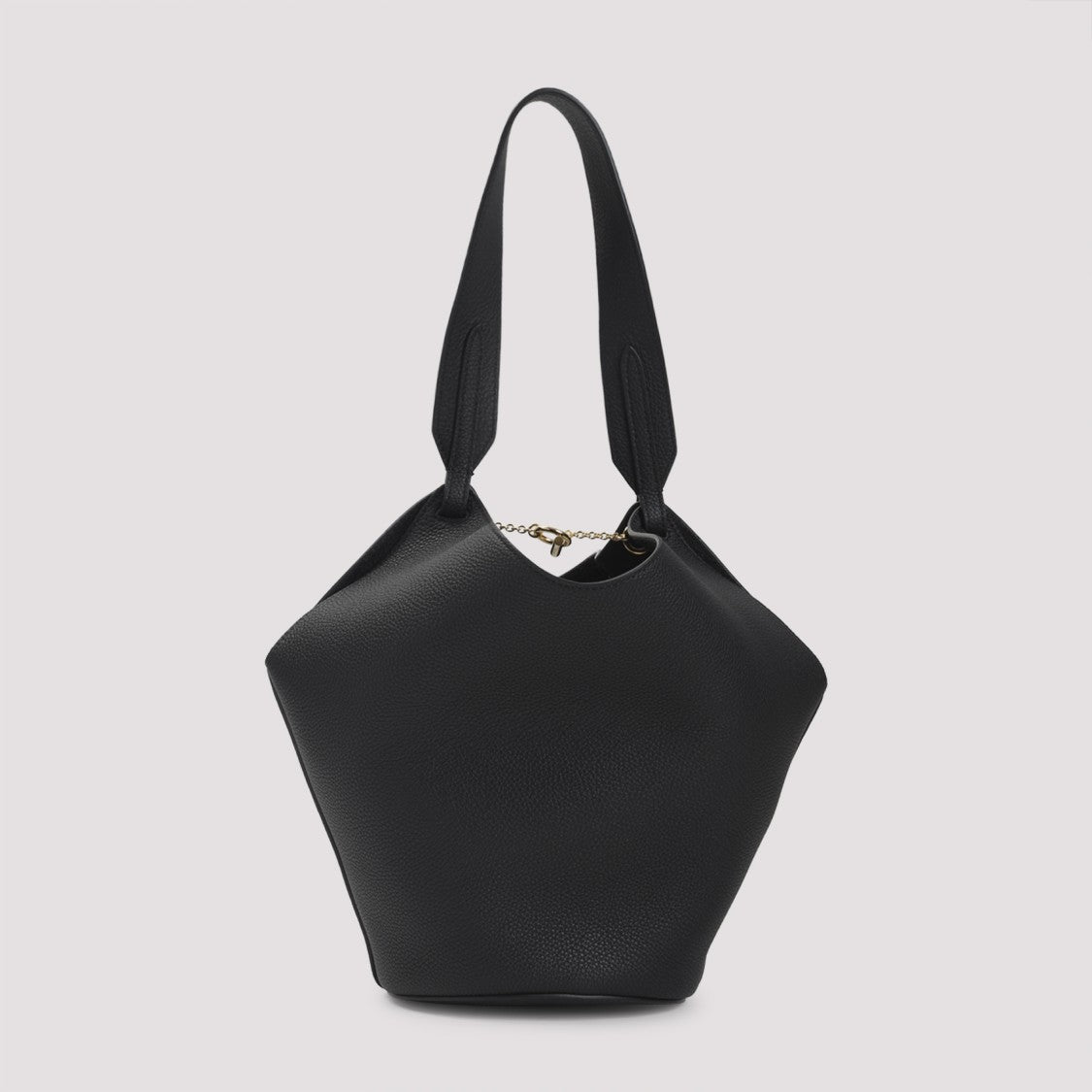 Khaite Geometric Leather Shopper Bag With Gold Chain Detail