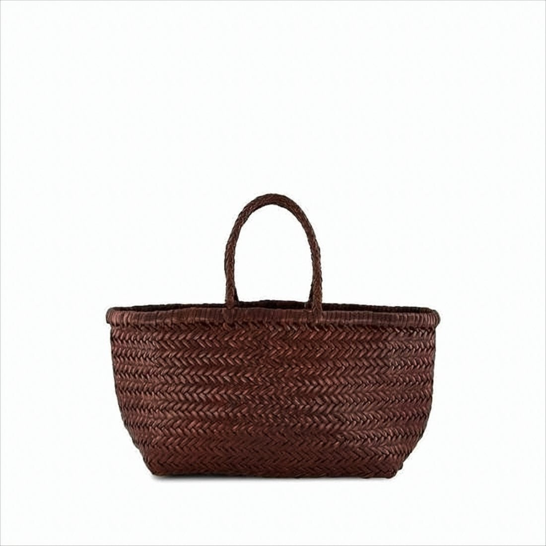 Dragon Diffusion Small Dark Brown Buffalo Leather Tote Bag