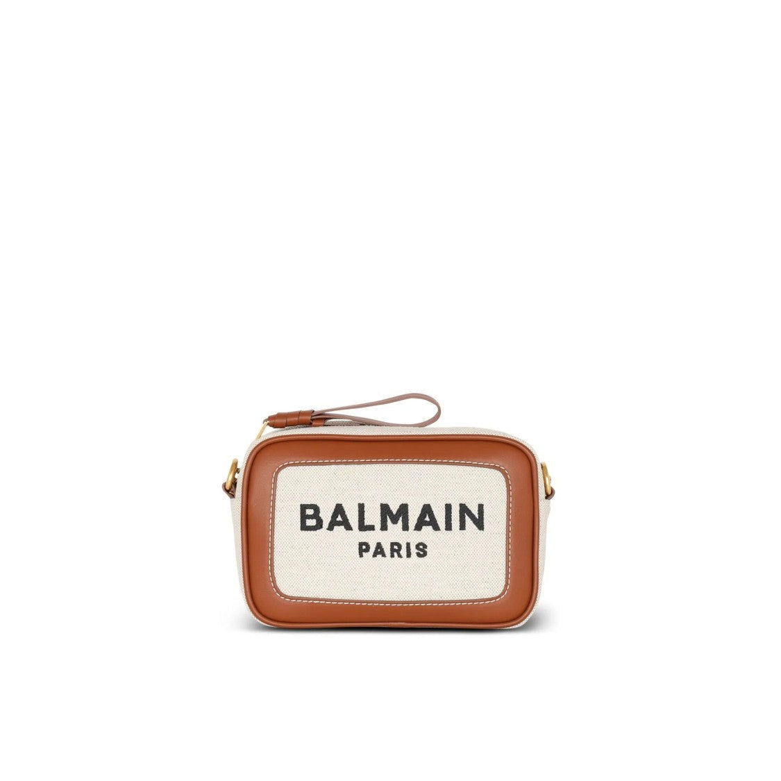 Balmain Textured Fabric Logo Shoulder Bag