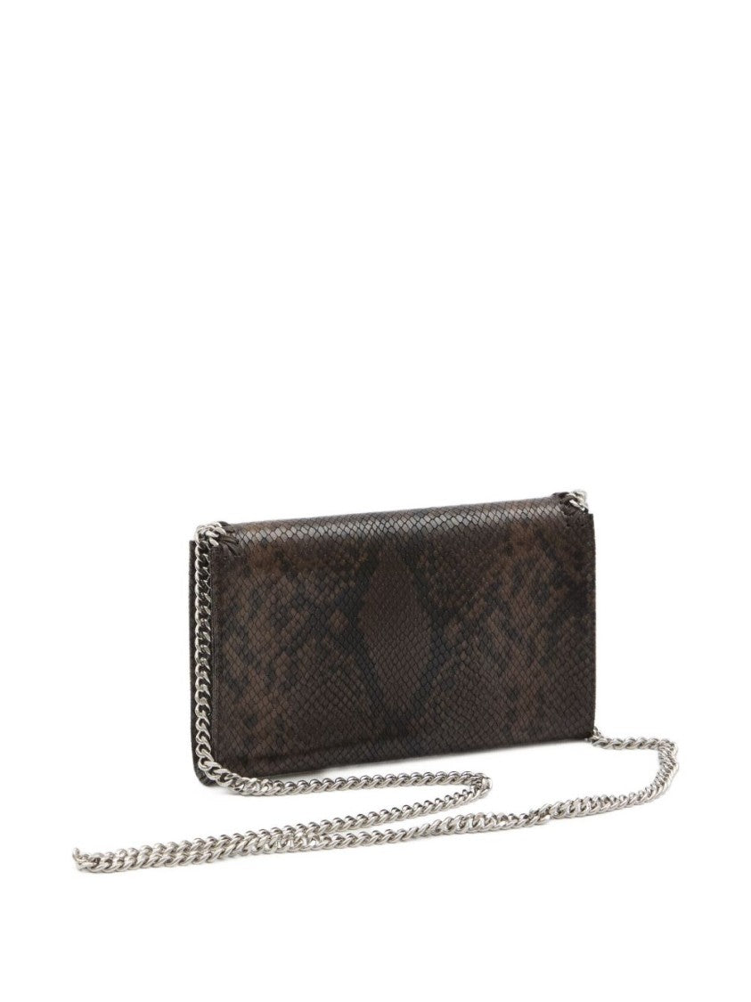 Stella Mccartney Rectangular Clutch Bag With Snakeskin Pattern