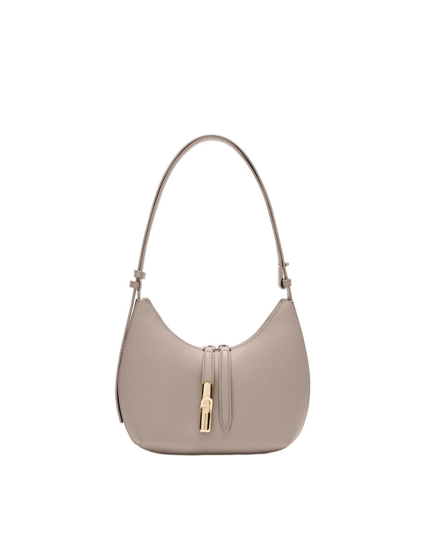 Furla Drop S Linen Leather Shoulder Bag