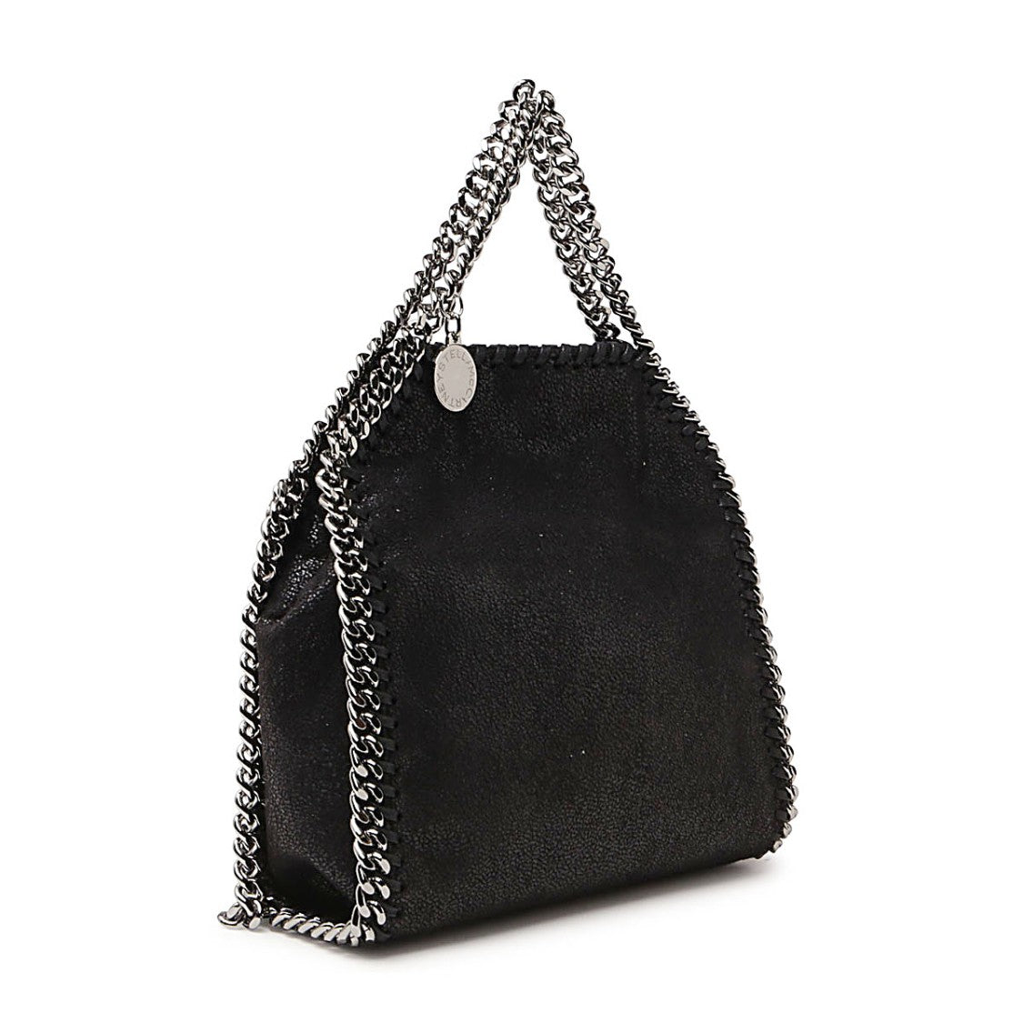 Stella Mccartney Black Faux Leather Tiny Falabella Tote