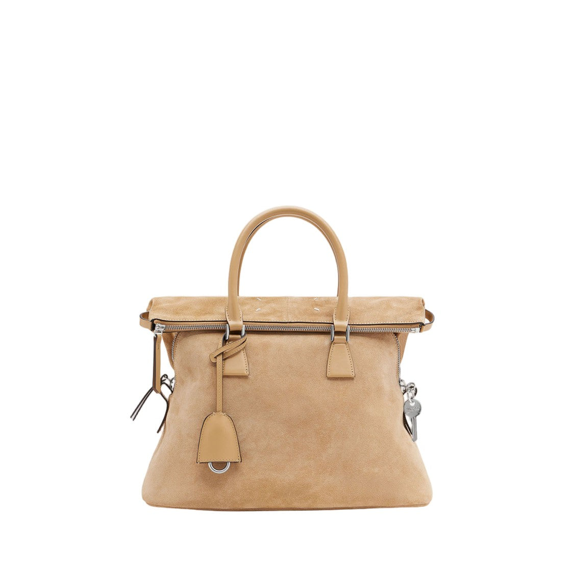 Maison Margiela Beige Suede Leather Bag With Adjustable Shoulder Strap