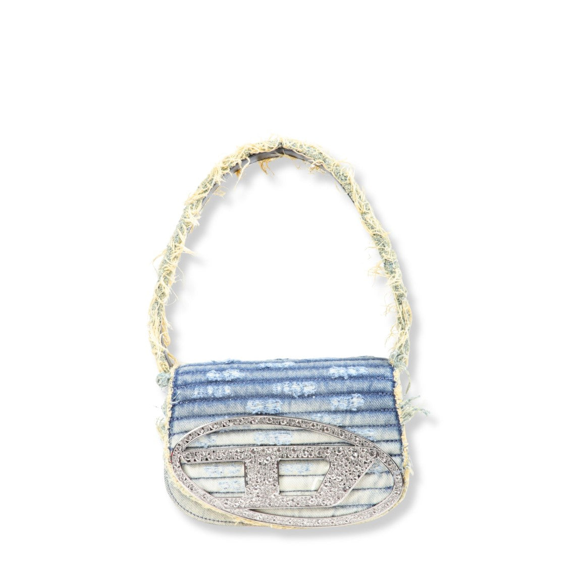 Diesel 1Dr Shoulder Bag In Washed Denim