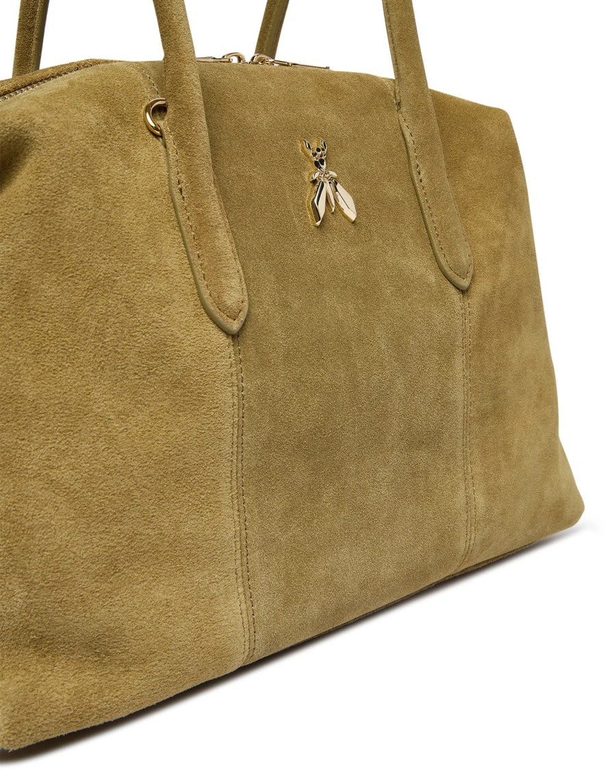 Patrizia Pepe Olive Suede Bag