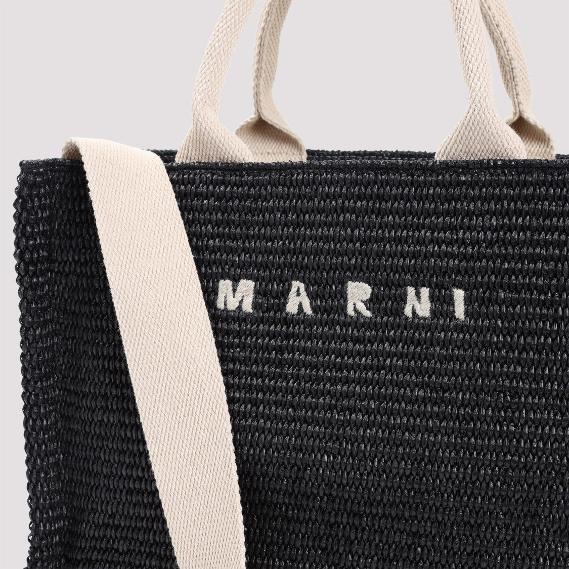 Marni Raffia East-West Tote Bag