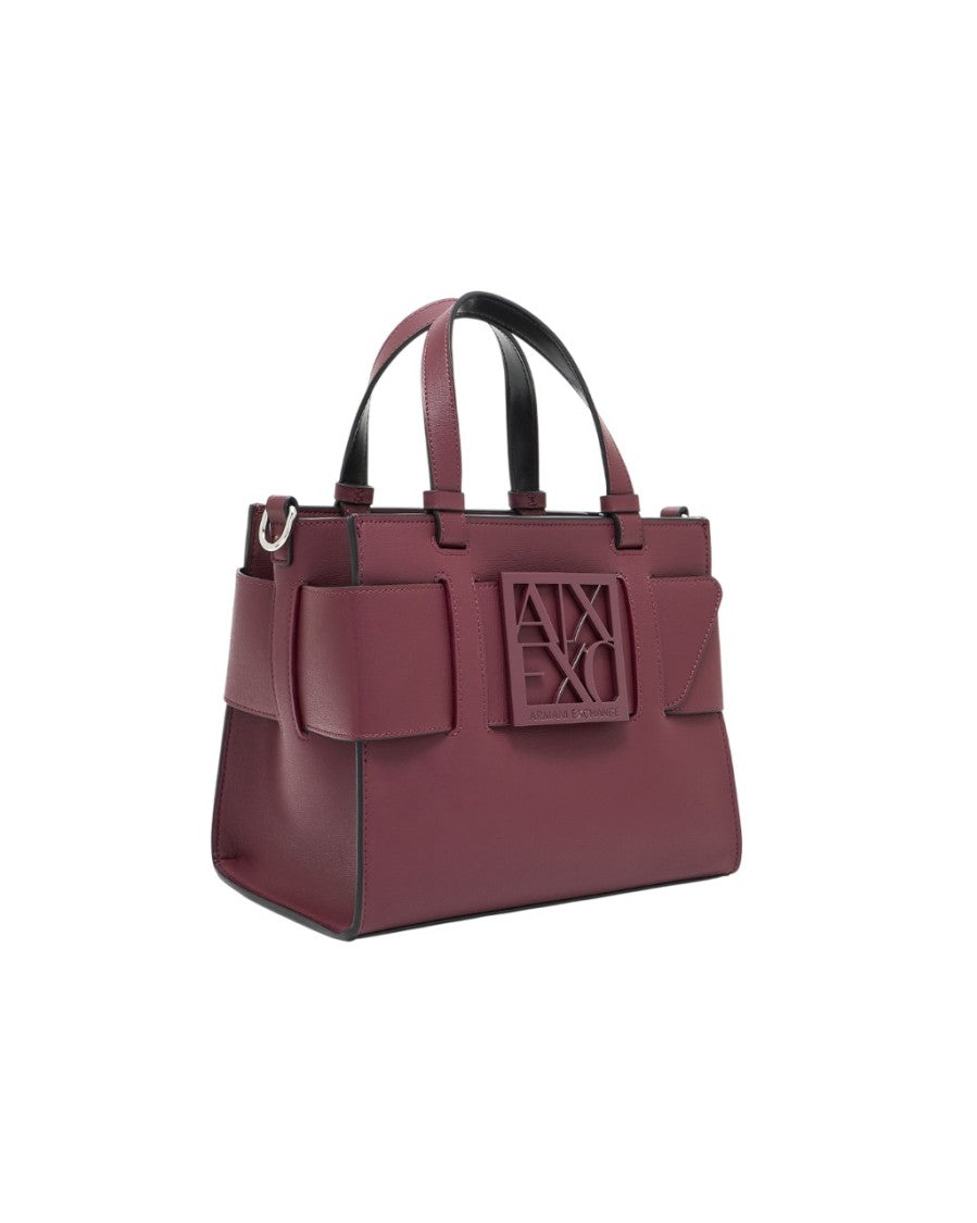 Armani Exchange Medium Bordeaux Tote Bag