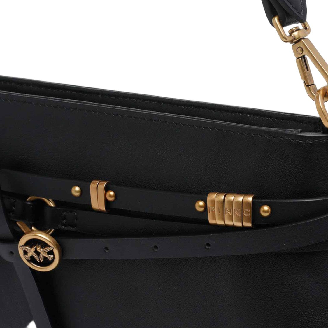 Pinko Smooth Leather Shoulder Bag