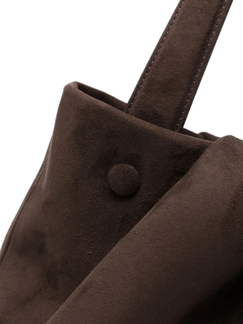 Themoirè Structured Minimalist Handbag With Top Handle And Detachable Strap