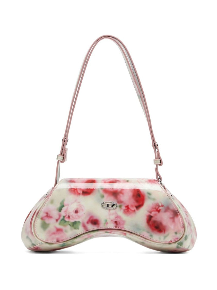 Diesel Floral Print Curved Silhouette Handbag
