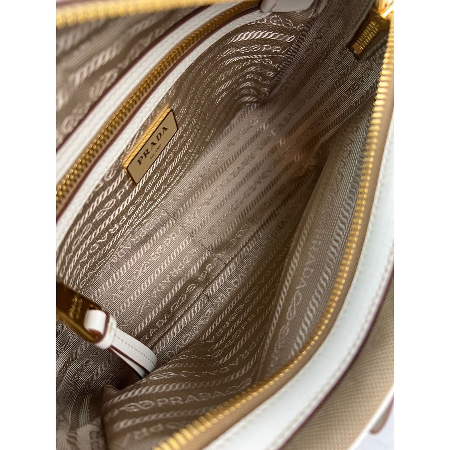 Prada Khaki Canvas Camera Crossbody
