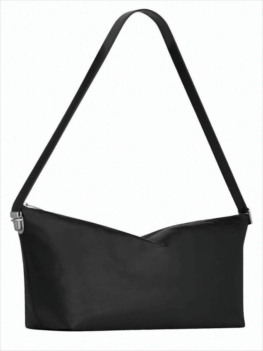Saint Laurent Minimalist Cow Leather Tote Bag With Elongated Shape