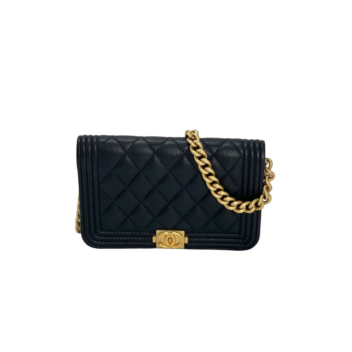 Chanel Caviar Quilted Mini Boy Clutch