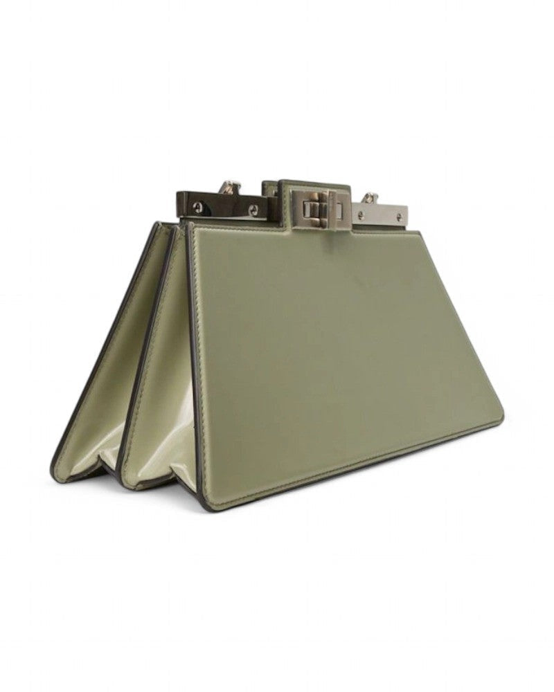 Fendi Medium Green Peekaboo Cut Handbag
