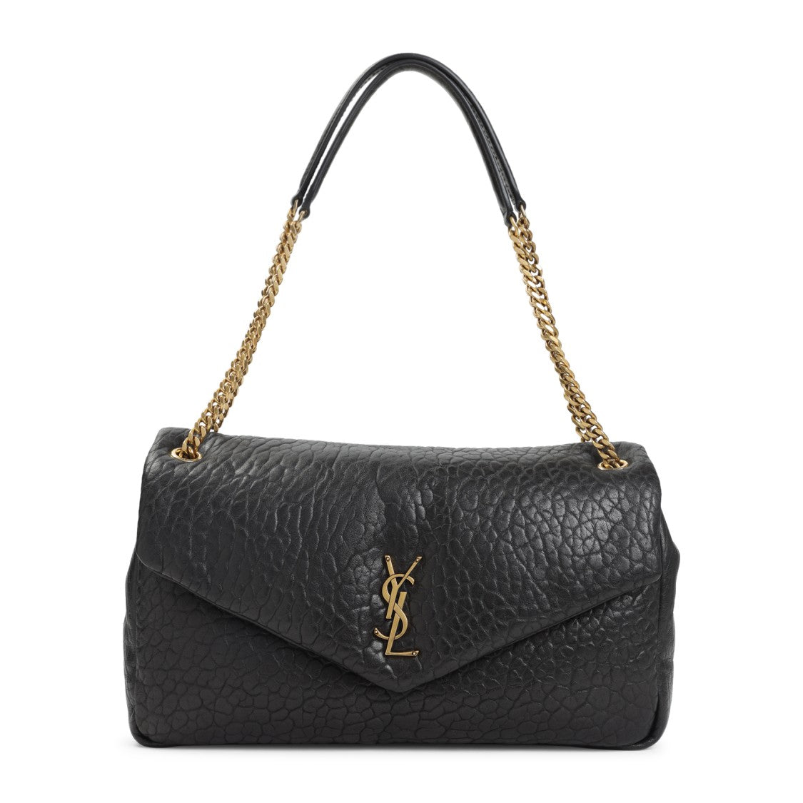 Saint Laurent Calypso Black Leather Shoulder Bag