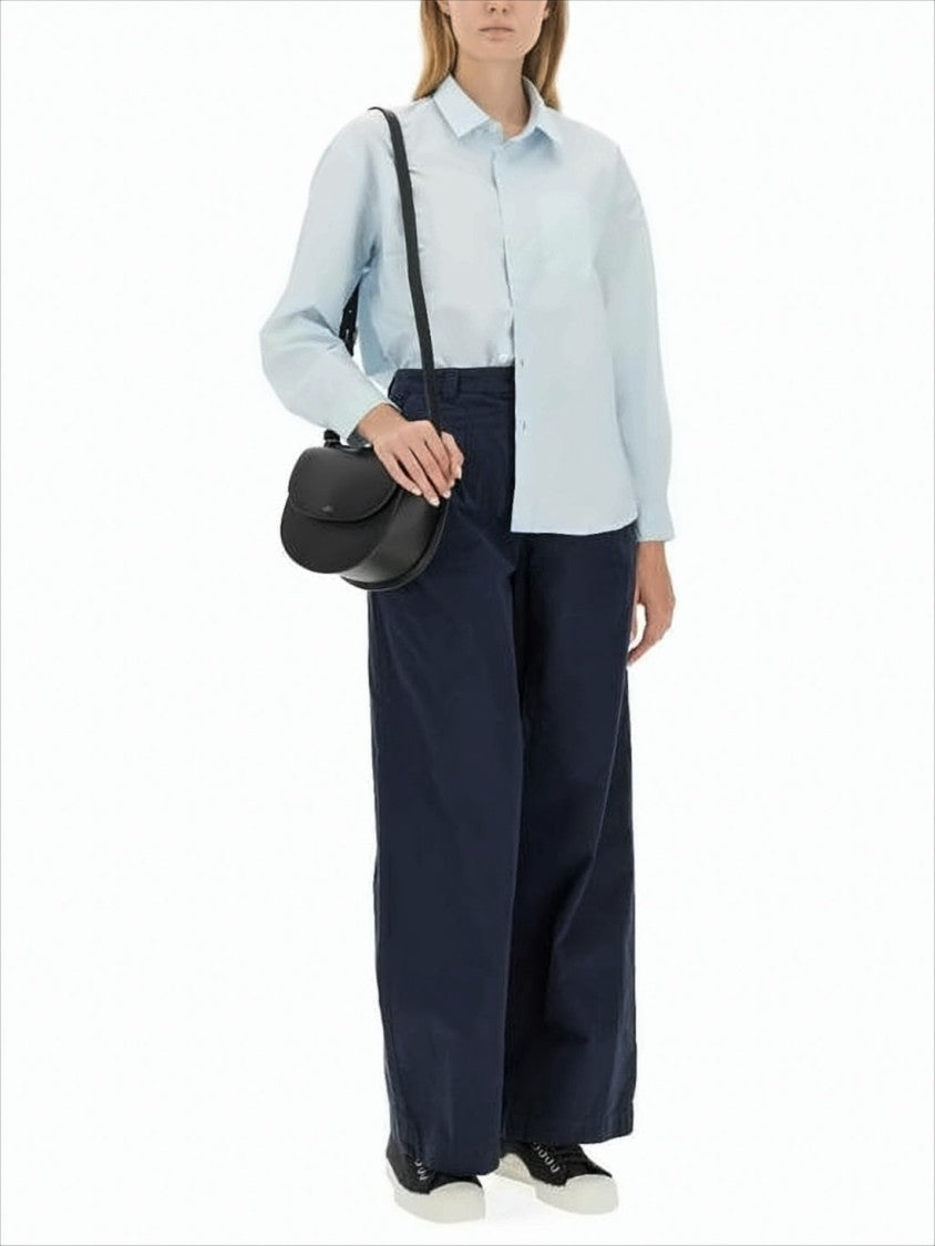 A.P.C. Smooth Leather Geneva Flap Shoulder Bag