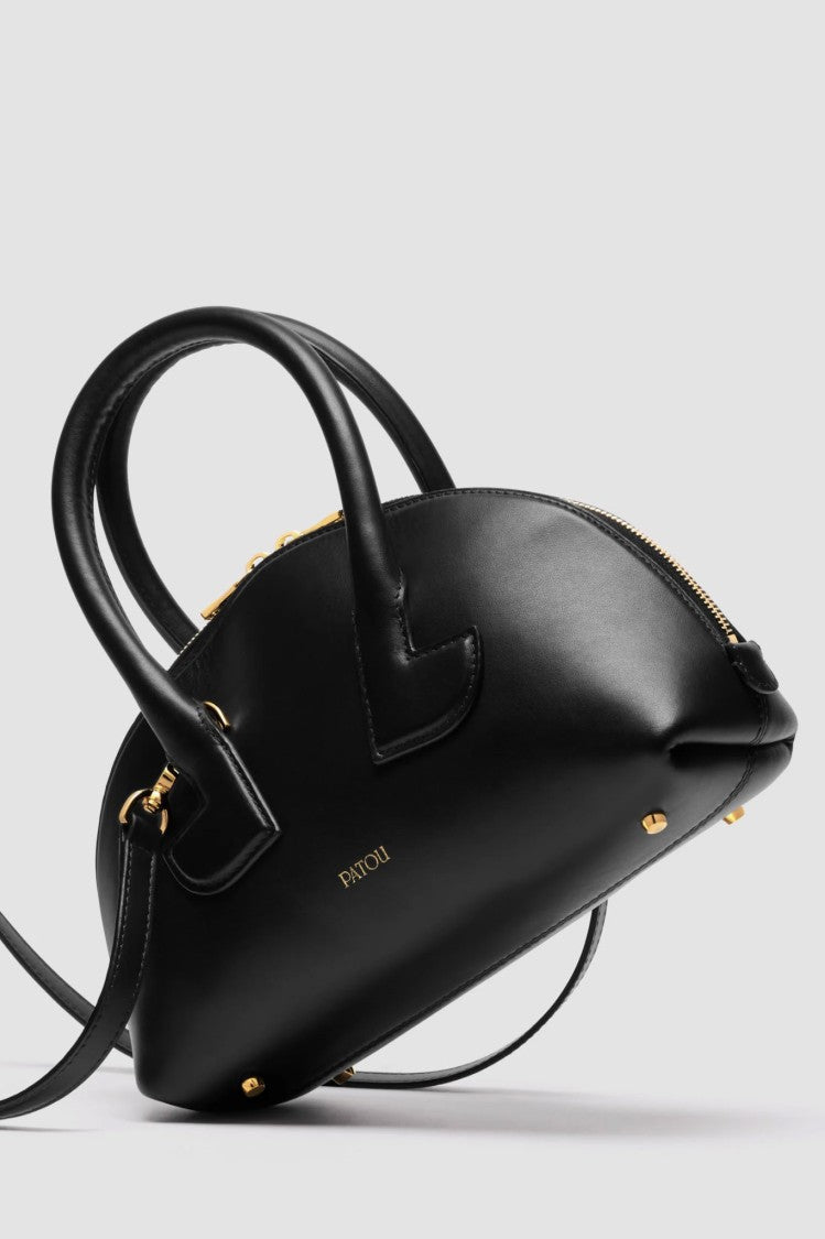 Patou Smooth Leather Bowling Handbag