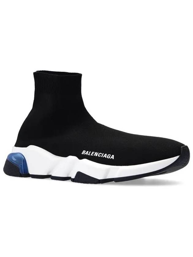 Luxury Balenciaga Trending 2025 Speed Trainer Clear Sole High Top Sneakers  Blue Black