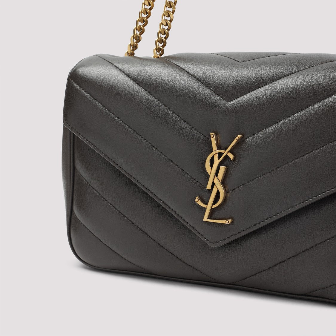 Saint Laurent Chevron Quilted Matelassé Leather Shoulder Bag