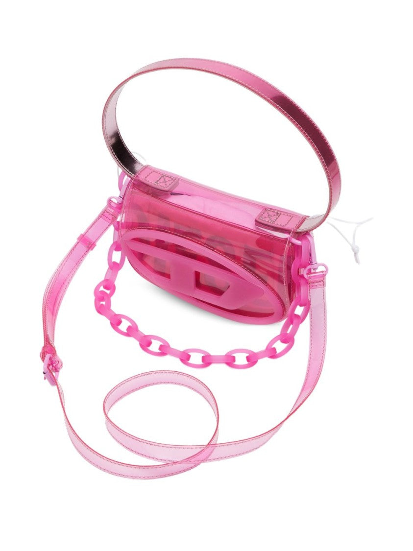 Diesel Translucent Pink Silk And Nylon Handbag