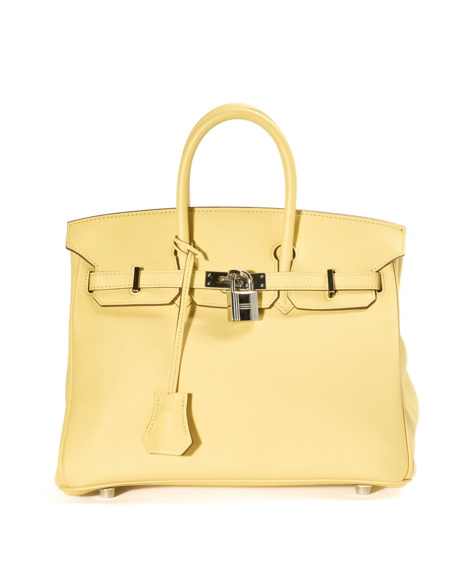 Hermès Sac Birkin 25 Swift Jaune Poussin