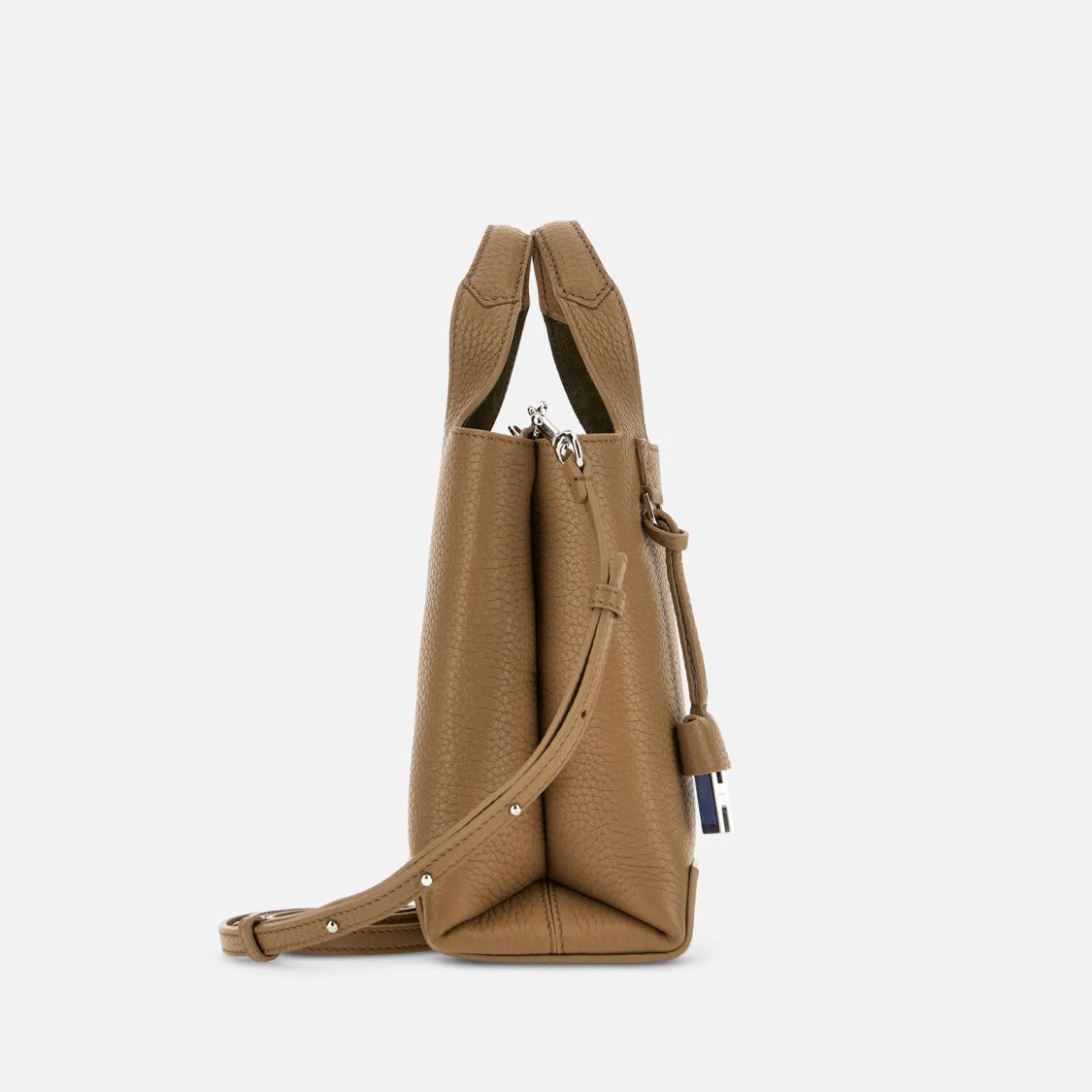 Hogan Refined Mini Pebbled Leather Shopping Bag
