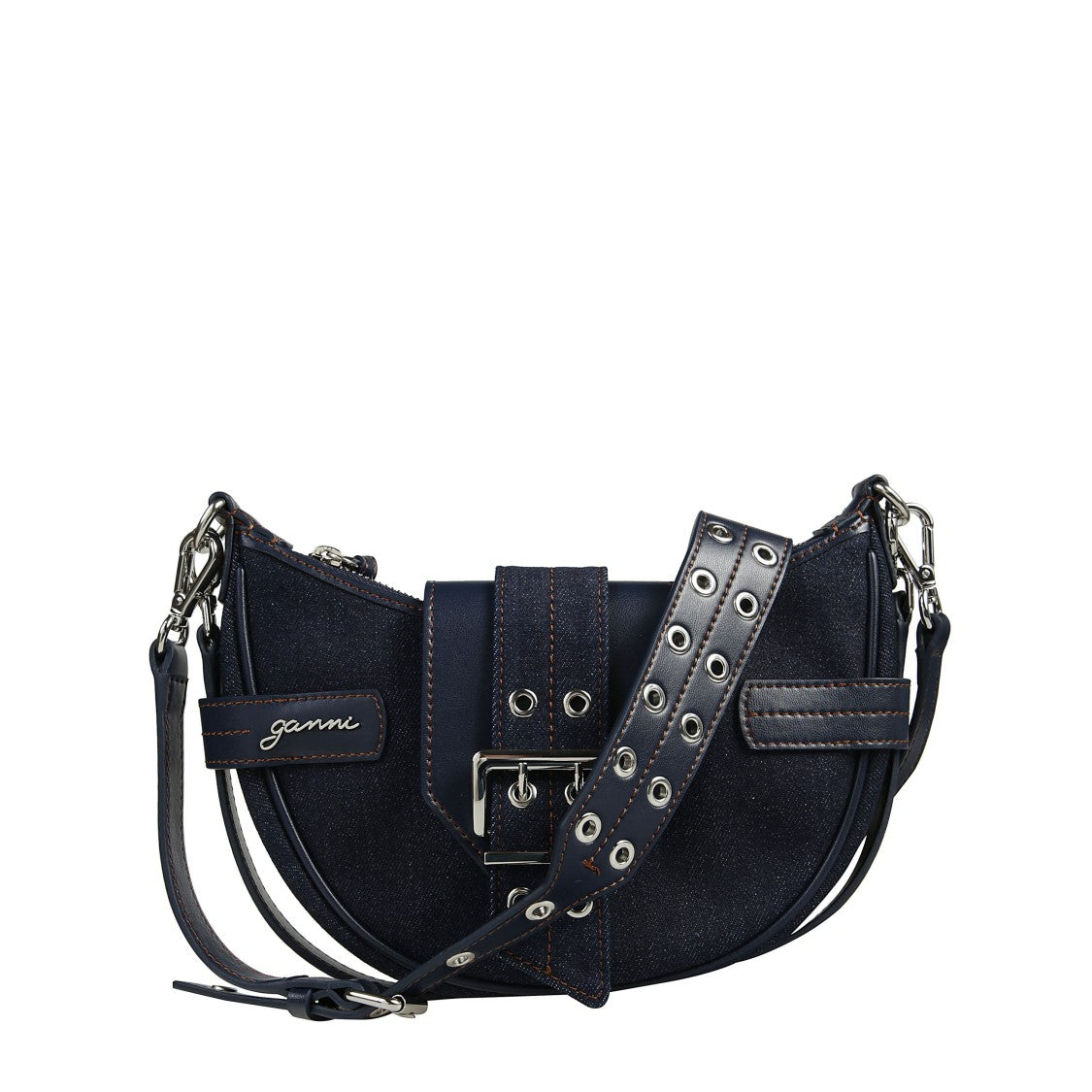 Ganni Nylon Crescent Shoulder Bag