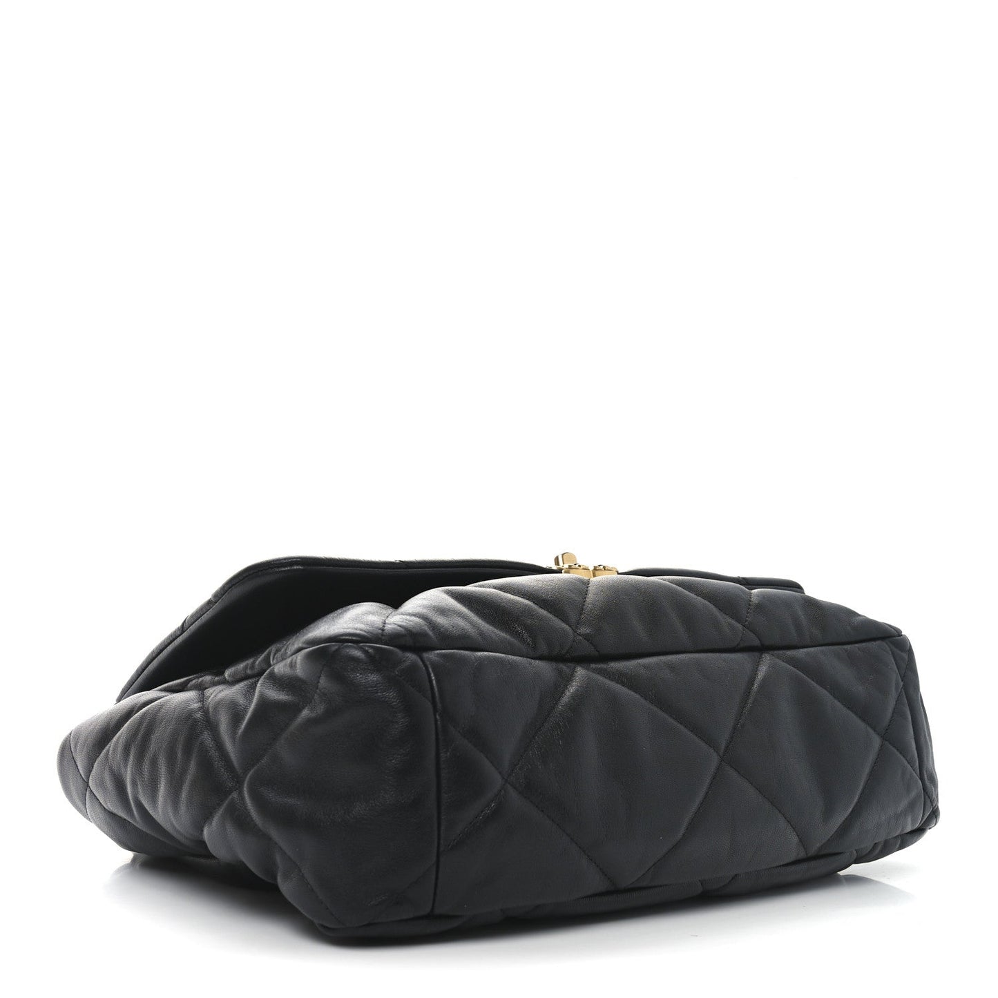 Goatskin Quilted Maxi Chanel 19 Flap Black