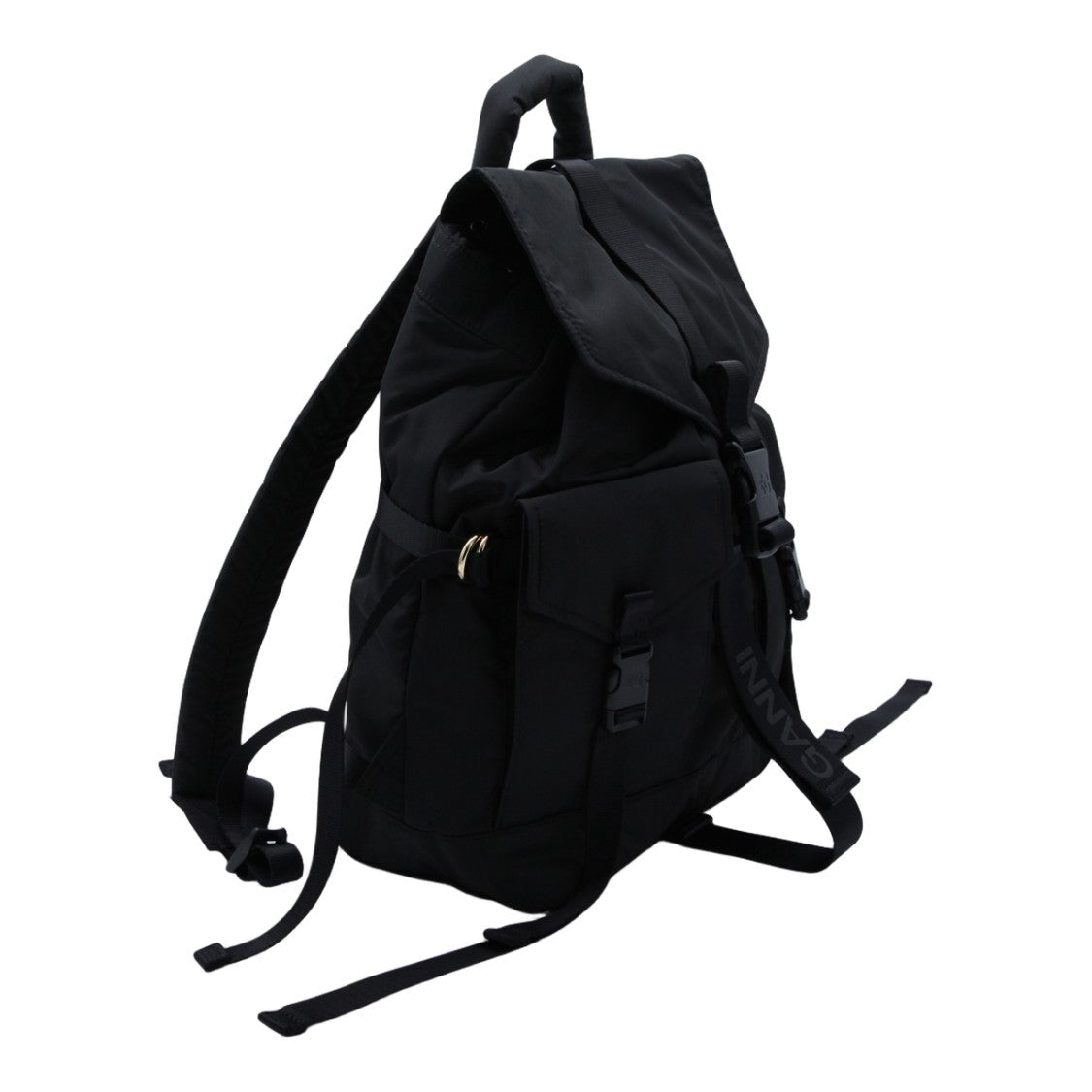 Ganni Black Backpack With Structured Silhouette