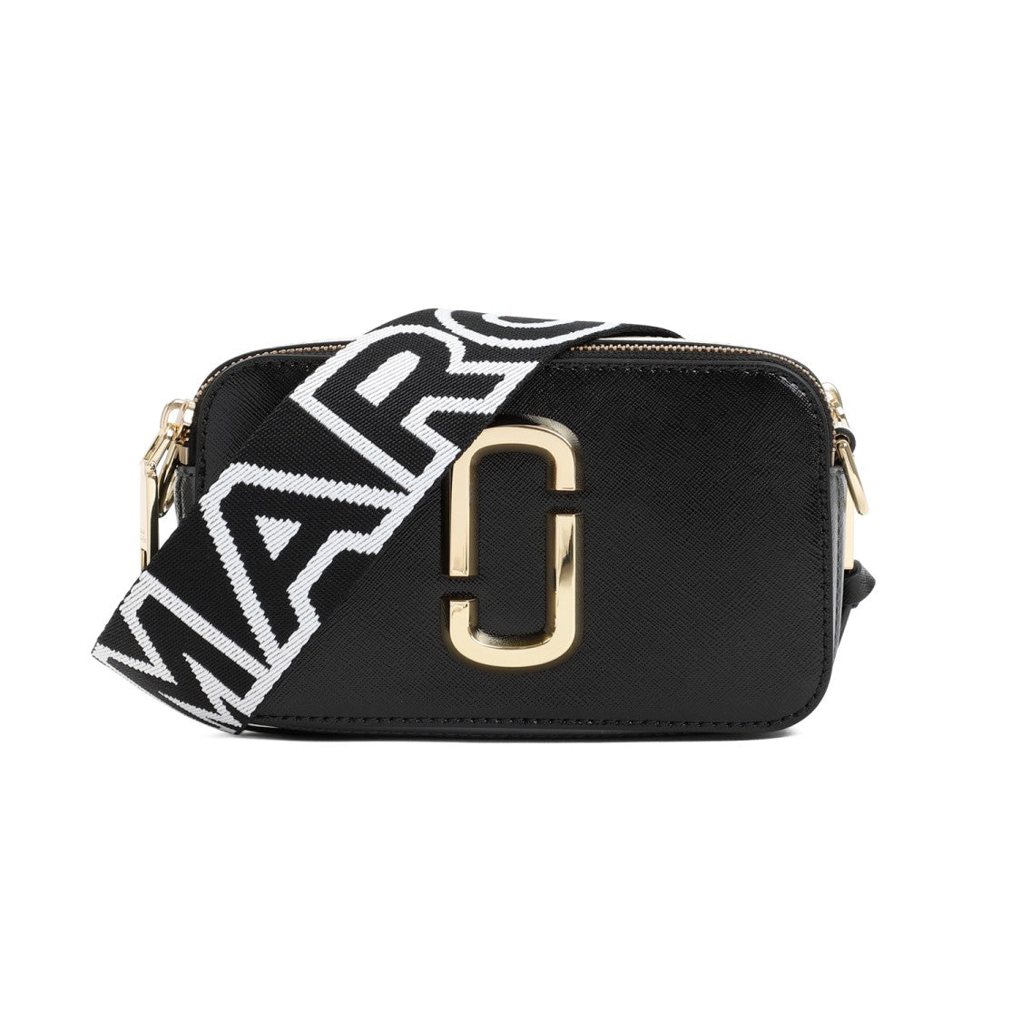 Marc Jacobs The Snapshort Shoulder Bag In Black Leather