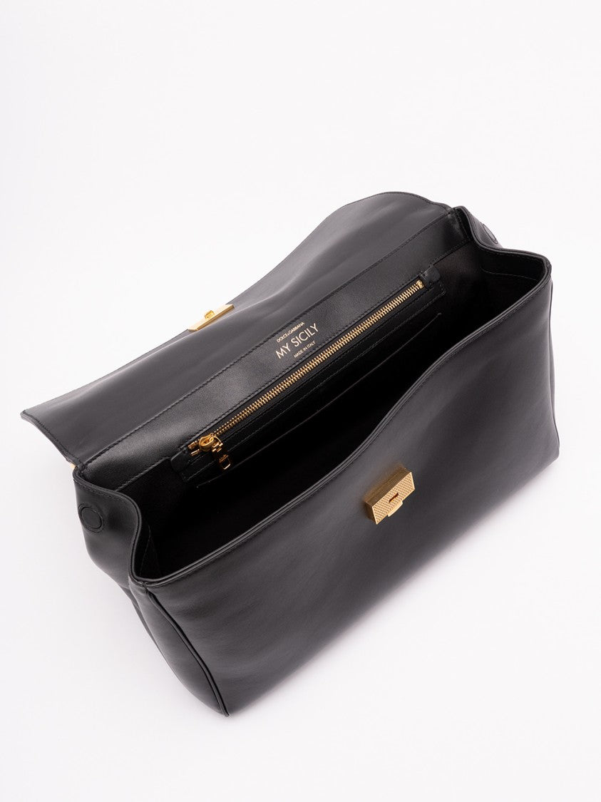 Dolce & Gabbana Structured Calf Leather Handbag