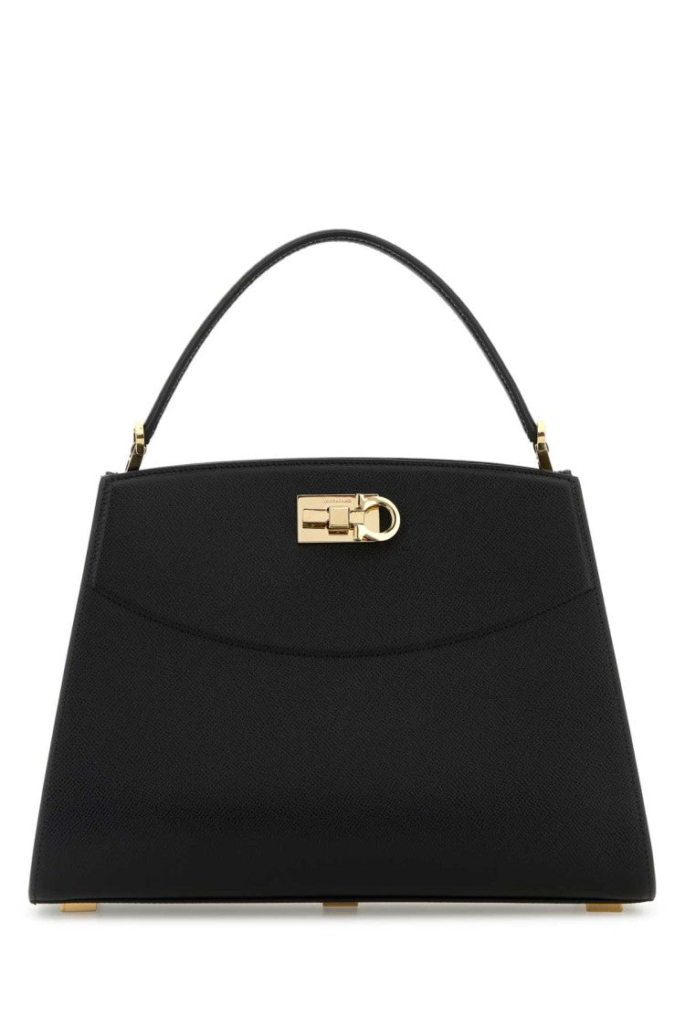 Salvatore Ferragamo Black Leather Handbag